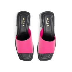 Walk London Lily Mule Heel Sandal Pink Fashion