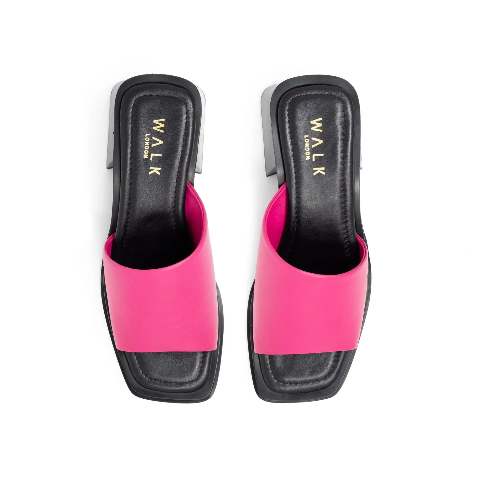 Walk London Lily Mule Heel Sandal Pink Fashion