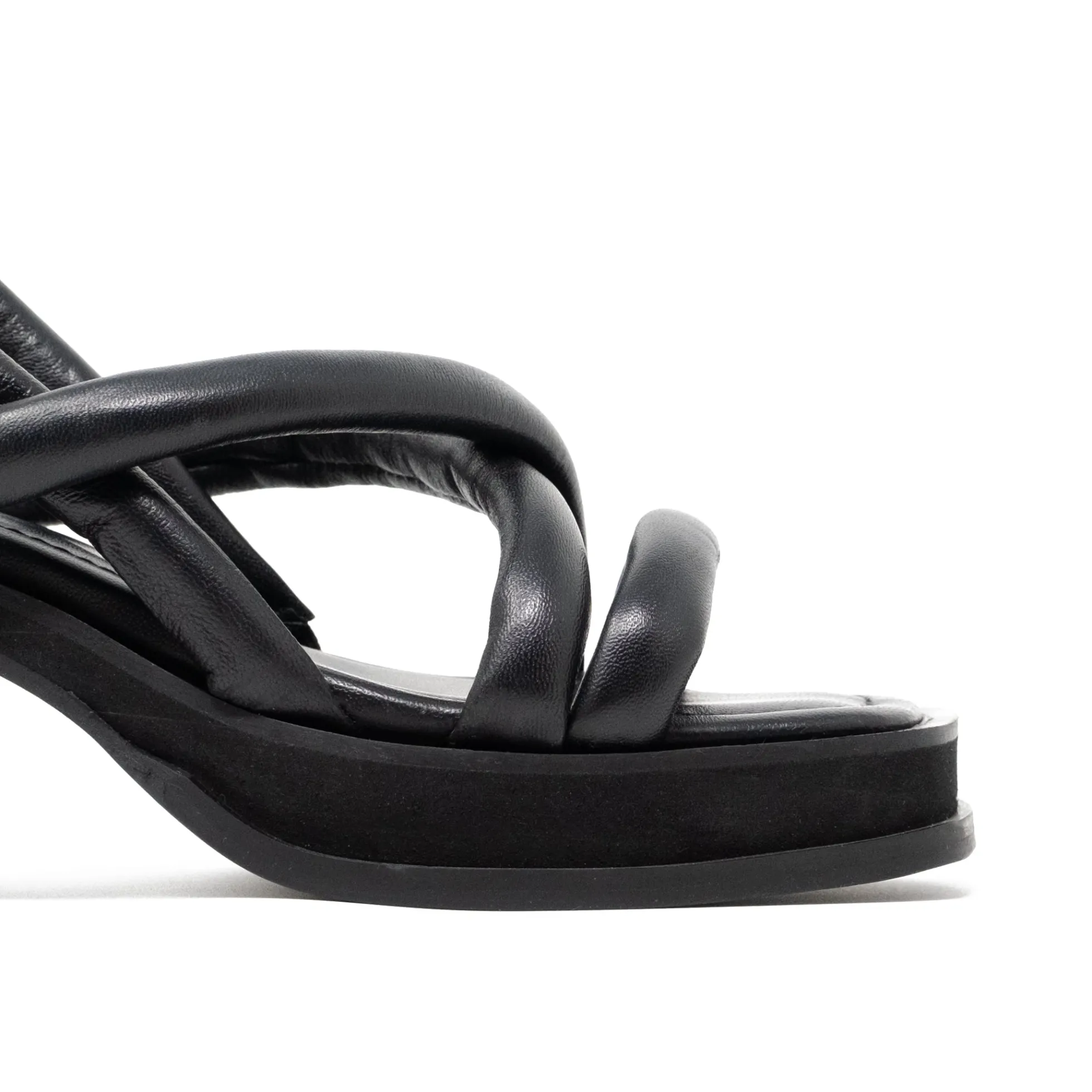 Walk London Lily Padded Heel Sandal Black Fashion