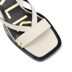 Walk London Maisy Toe Post Heel Sandal Off White Online