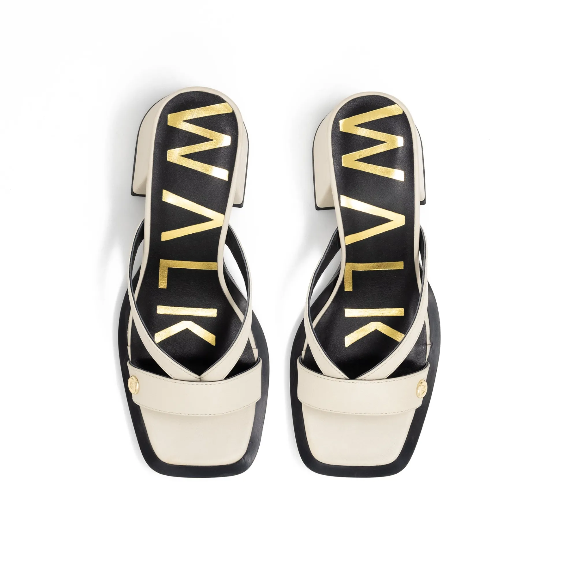 Walk London Maisy Toe Post Heel Sandal Off White Online