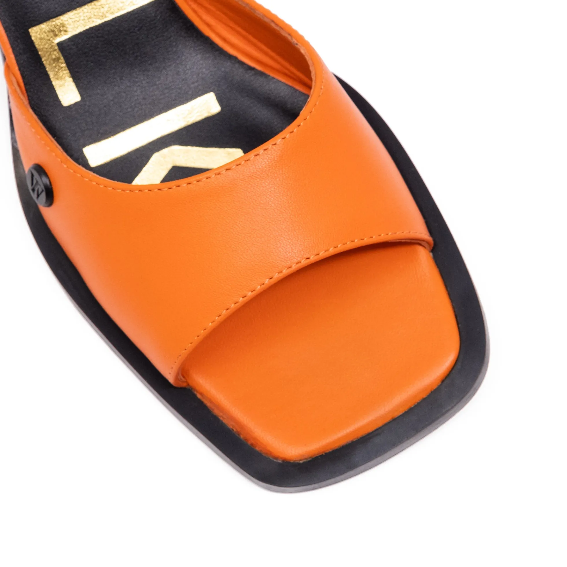 Walk London Maisy Two Part Heel Sandal Orange Best