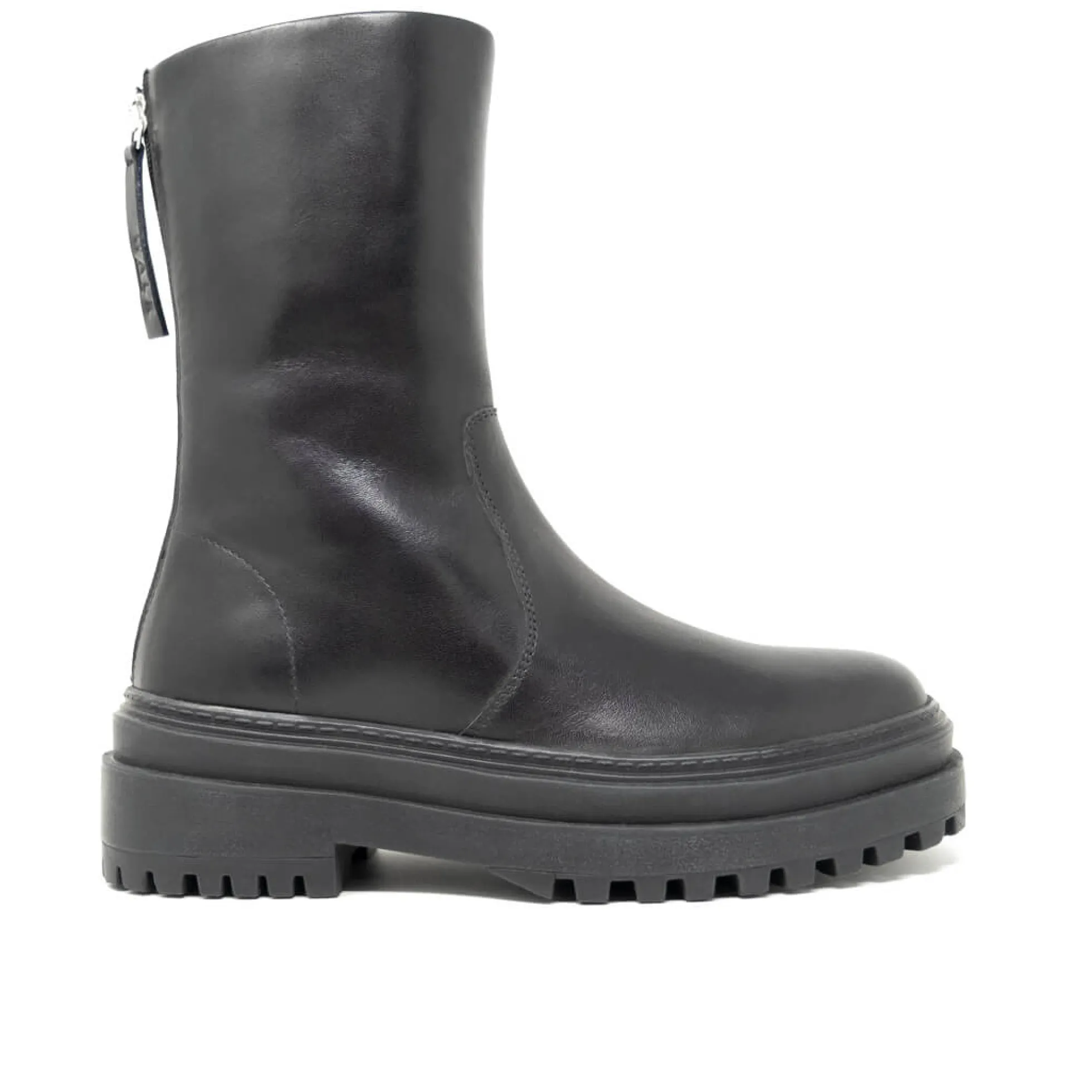 Walk London Margot Zip Boot Black Leather Cheap