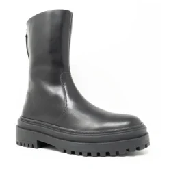 Walk London Margot Zip Boot Black Leather Cheap