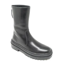 Walk London Margot Zip Boot Black Leather Cheap