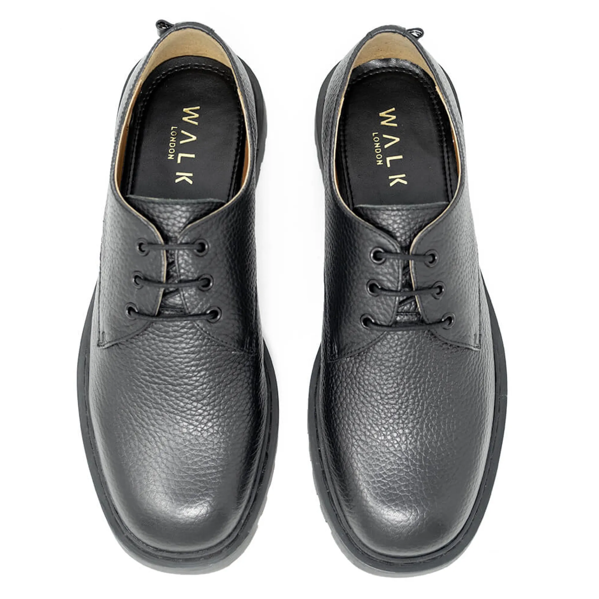 Walk London Milano Derby Shoe Black Hot