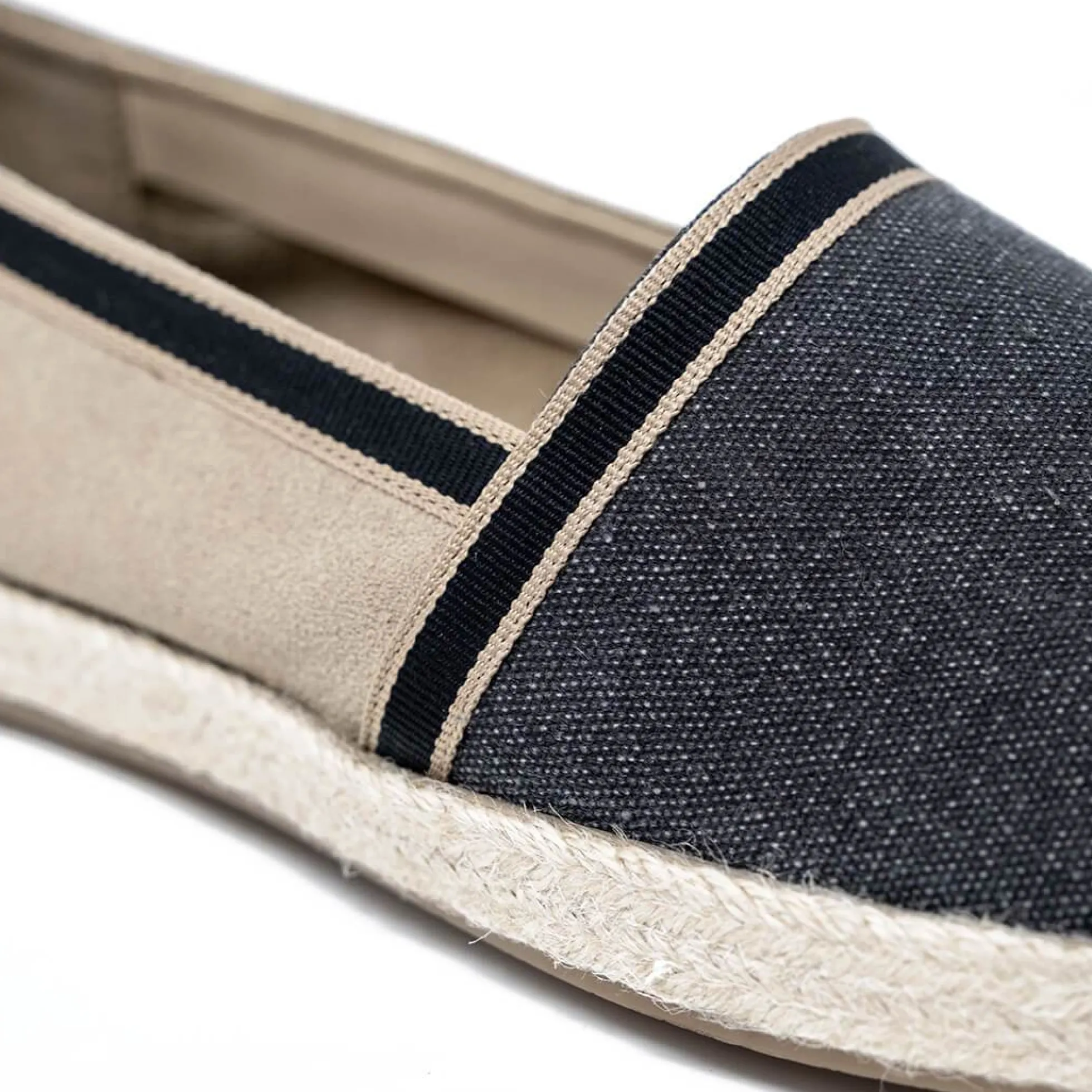 Walk London Nappa Espadrille Black Canvas Cheap