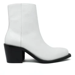 Walk London Nola Inside Zip Western Boot White Flash Sale