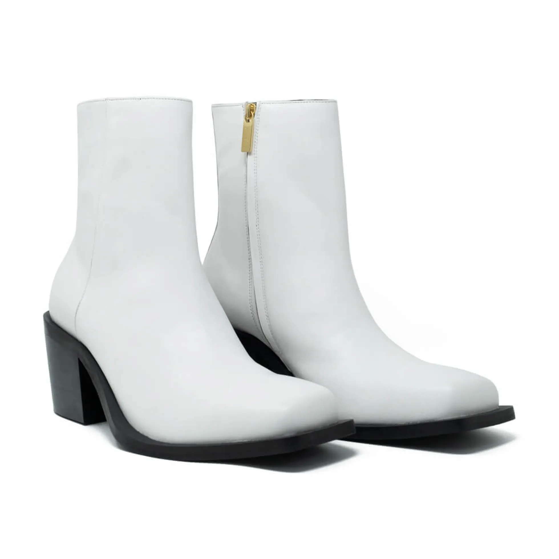 Walk London Nola Inside Zip Western Boot White Flash Sale