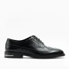 Walk London Oliver Brogue Shoe Black Leather Flash Sale