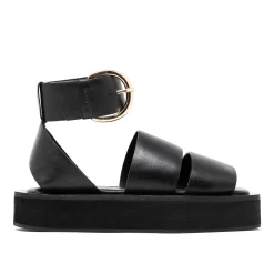 Walk London Oslo Strap Sandal Black Shop