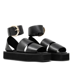 Walk London Oslo Strap Sandal Black Shop