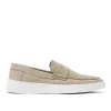 Walk London Paolo Loafer Stone Suede Fashion