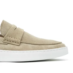 Walk London Paolo Loafer Stone Suede Fashion