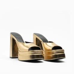 Walk London Phoebe Platform Mule Gold Hot
