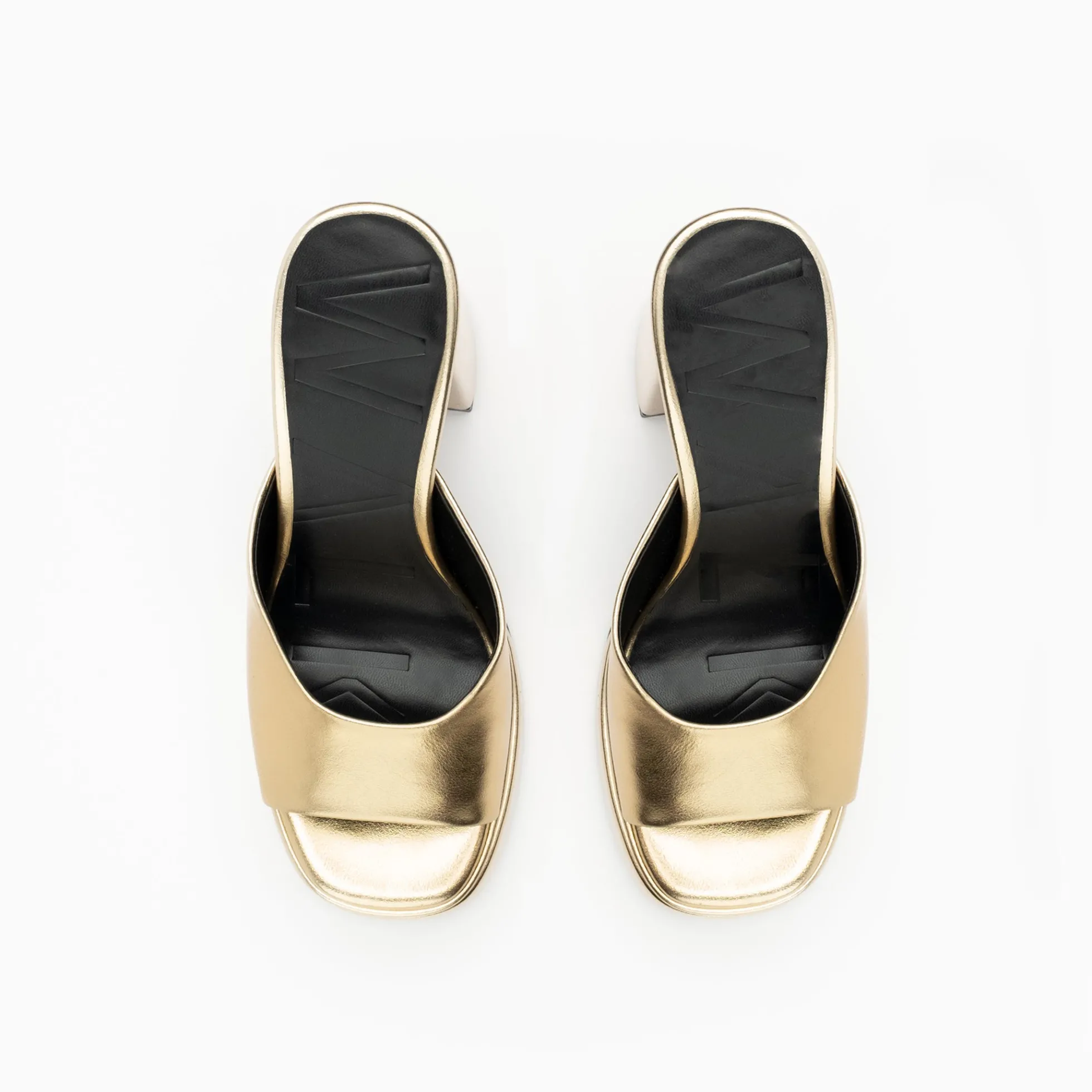 Walk London Phoebe Platform Mule Gold Hot