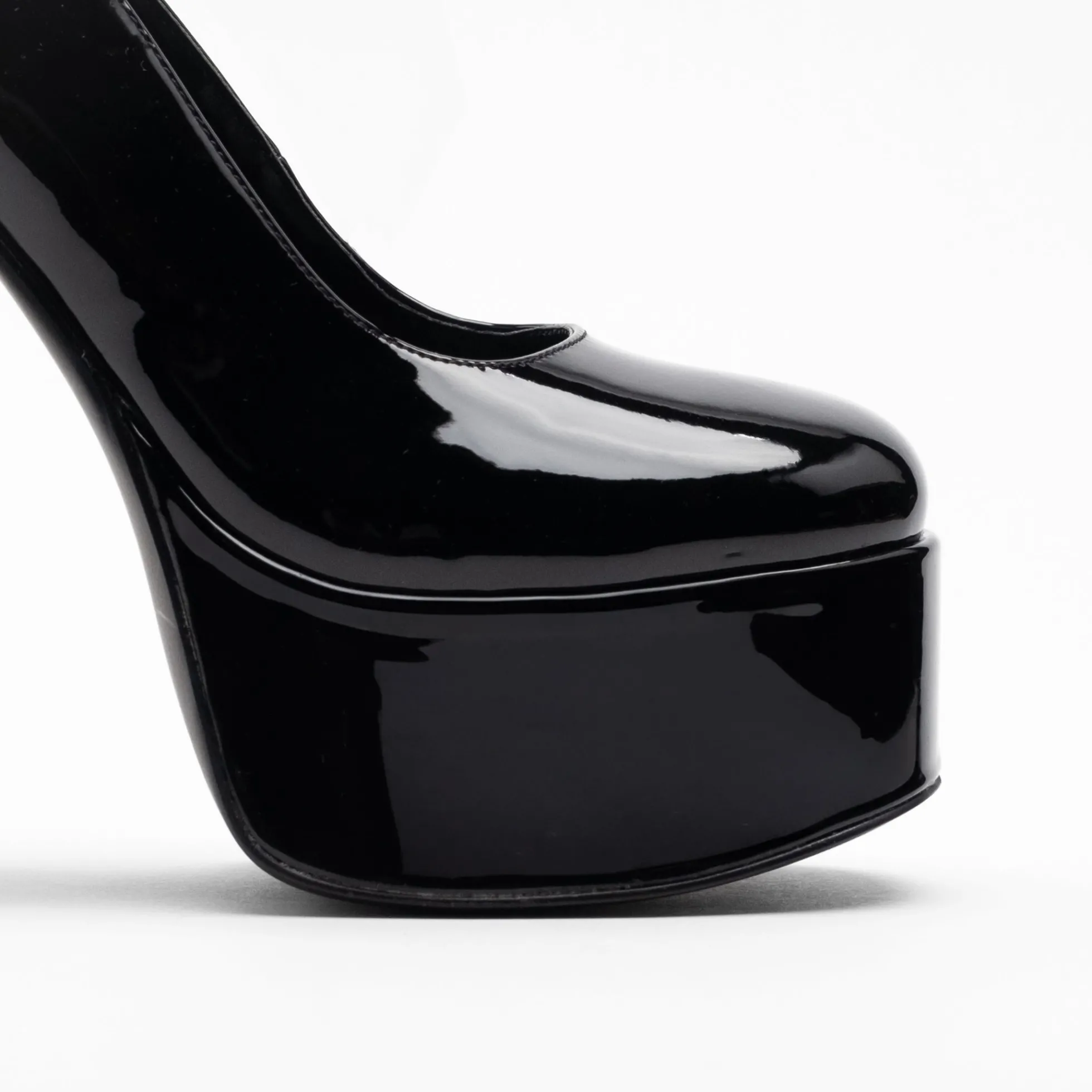 Walk London Phoenix Ankle Strap Court Platform Heel Black Store