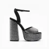 Walk London Phoenix Heeled Platform Sandal Black Store