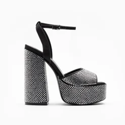 Walk London Phoenix Heeled Platform Sandal Black Store