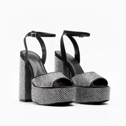 Walk London Phoenix Heeled Platform Sandal Black Store