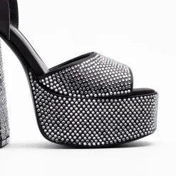 Walk London Phoenix Heeled Platform Sandal Black Best