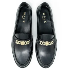 Walk London Riva Chain Loafer Black Outlet