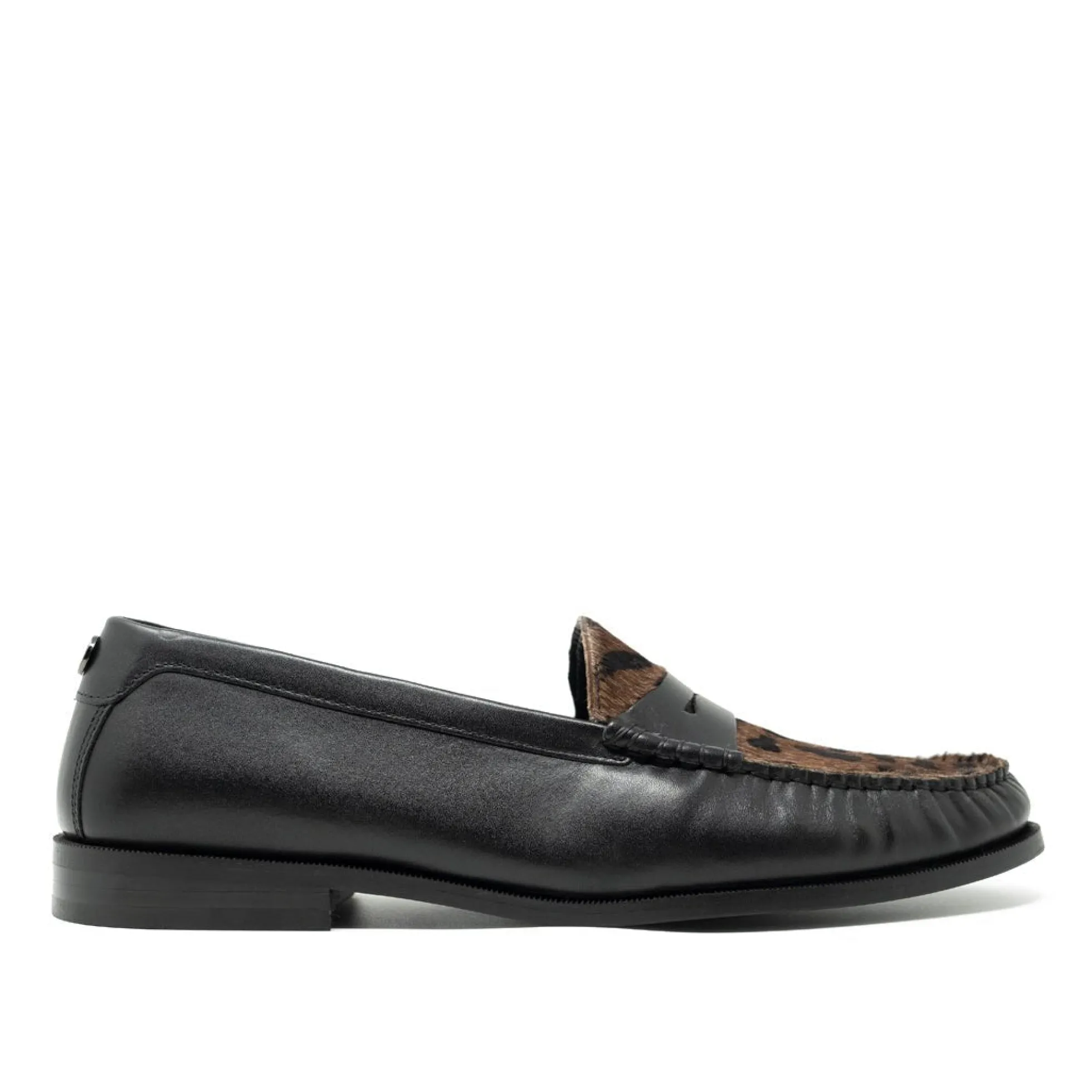 Walk London Riva Saddle Loafer Grey Leopard Store