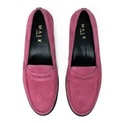 Walk London Riva Saddle Loafer Pink Suede Discount