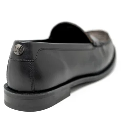 Walk London Riva Saddle Loafer Grey Leopard Store