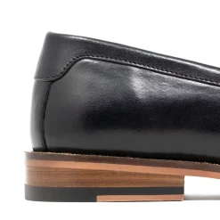 Walk London Riva Tassel Loafer Black Leather Flash Sale