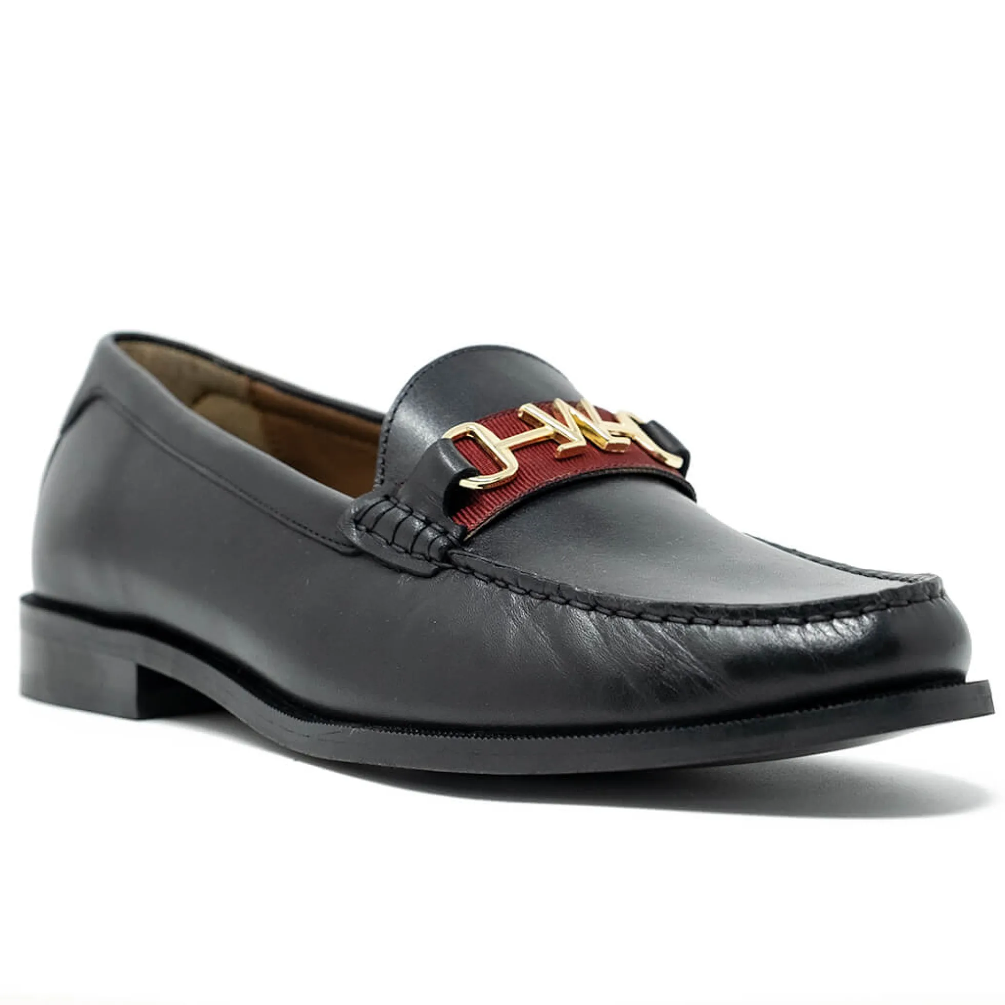 Walk London Riva Trim Loafer Black Leather Store