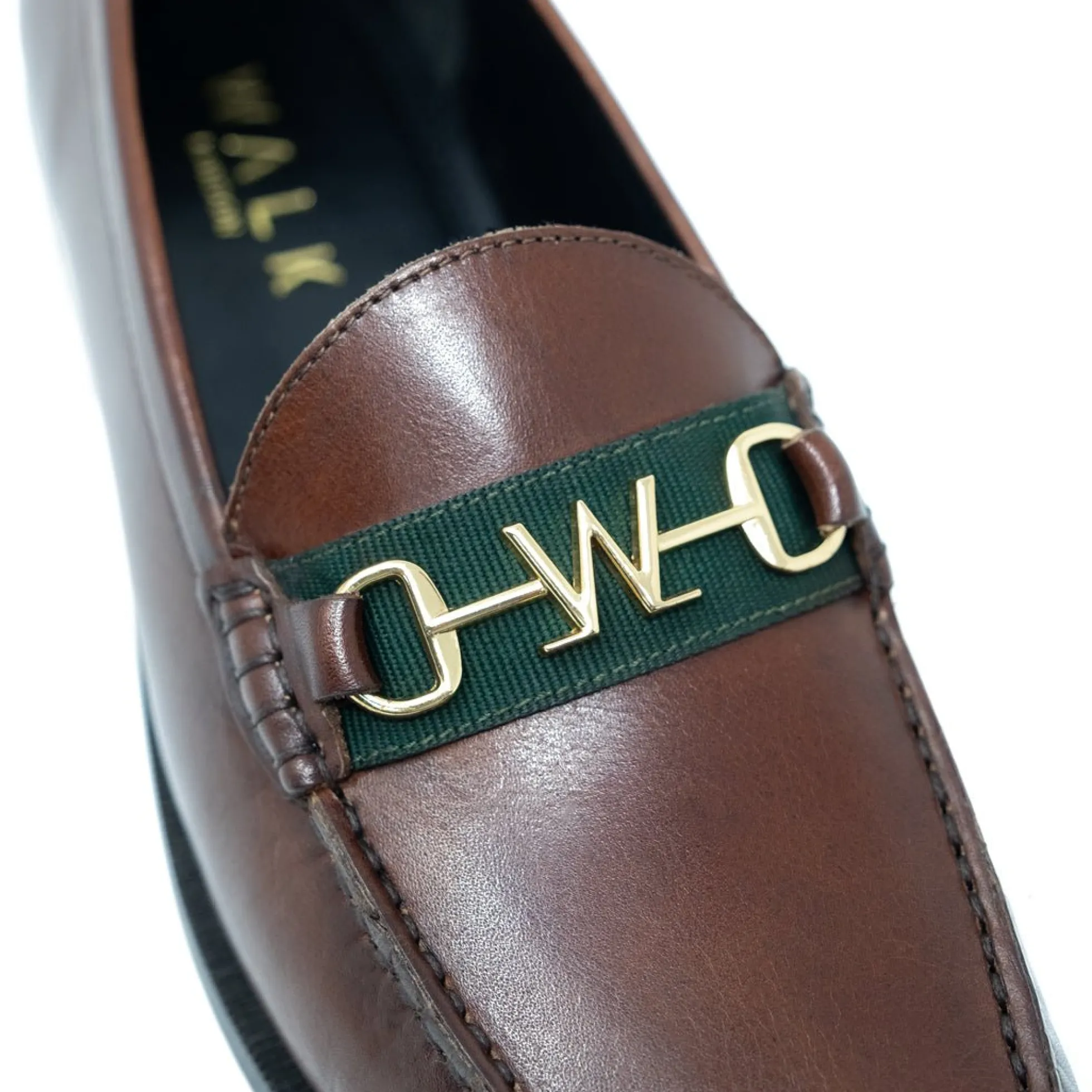 Walk London Riva Trim Loafer Brown Leather Fashion