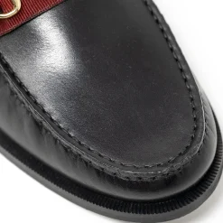 Walk London Riva Trim Loafer Black Leather Store