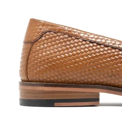 Walk London Riva Weave Loafer Tan Leather Flash Sale