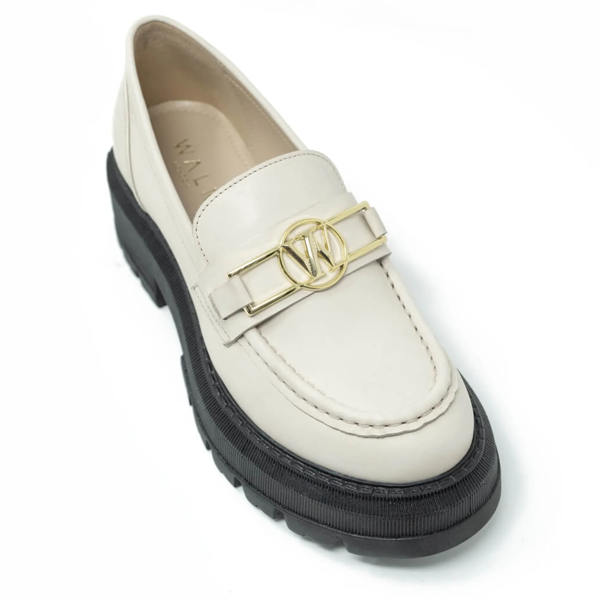 Walk London Roxy Mono Trim Loafer Off White Online