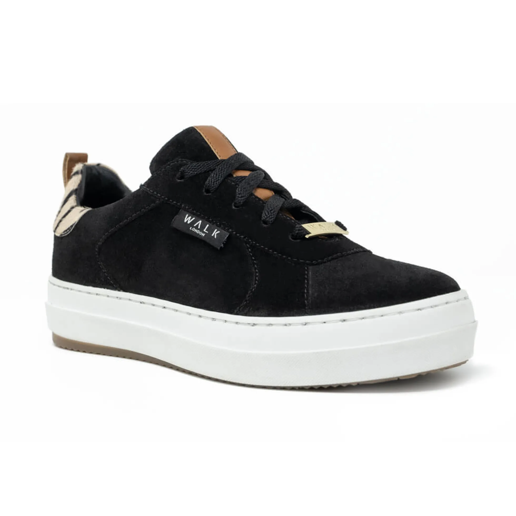 Walk London Sahara Sneaker Black / Zebra Shop