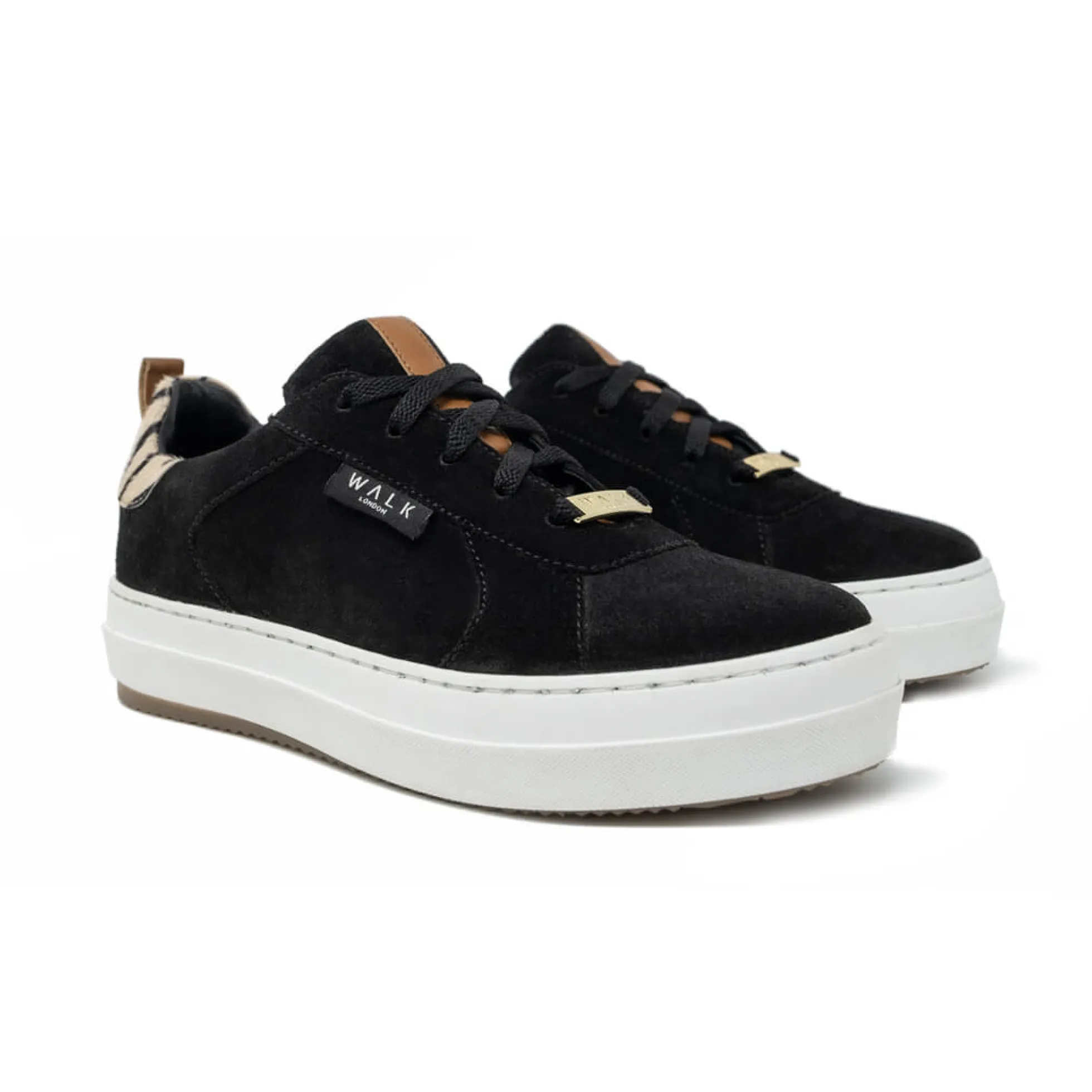 Walk London Sahara Sneaker Black / Zebra Shop