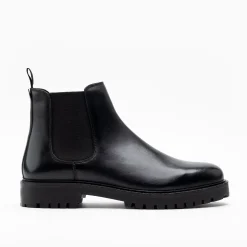 Walk London Sean Chelsea Boot Black Leather Discount