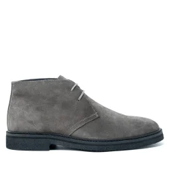 Walk London Slick Desert Boot Grey Suede Discount