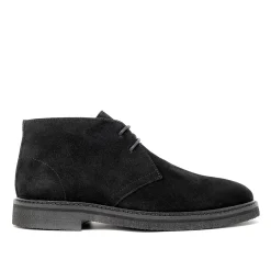 Walk London Slick Desert Boot Black Suede Best Sale