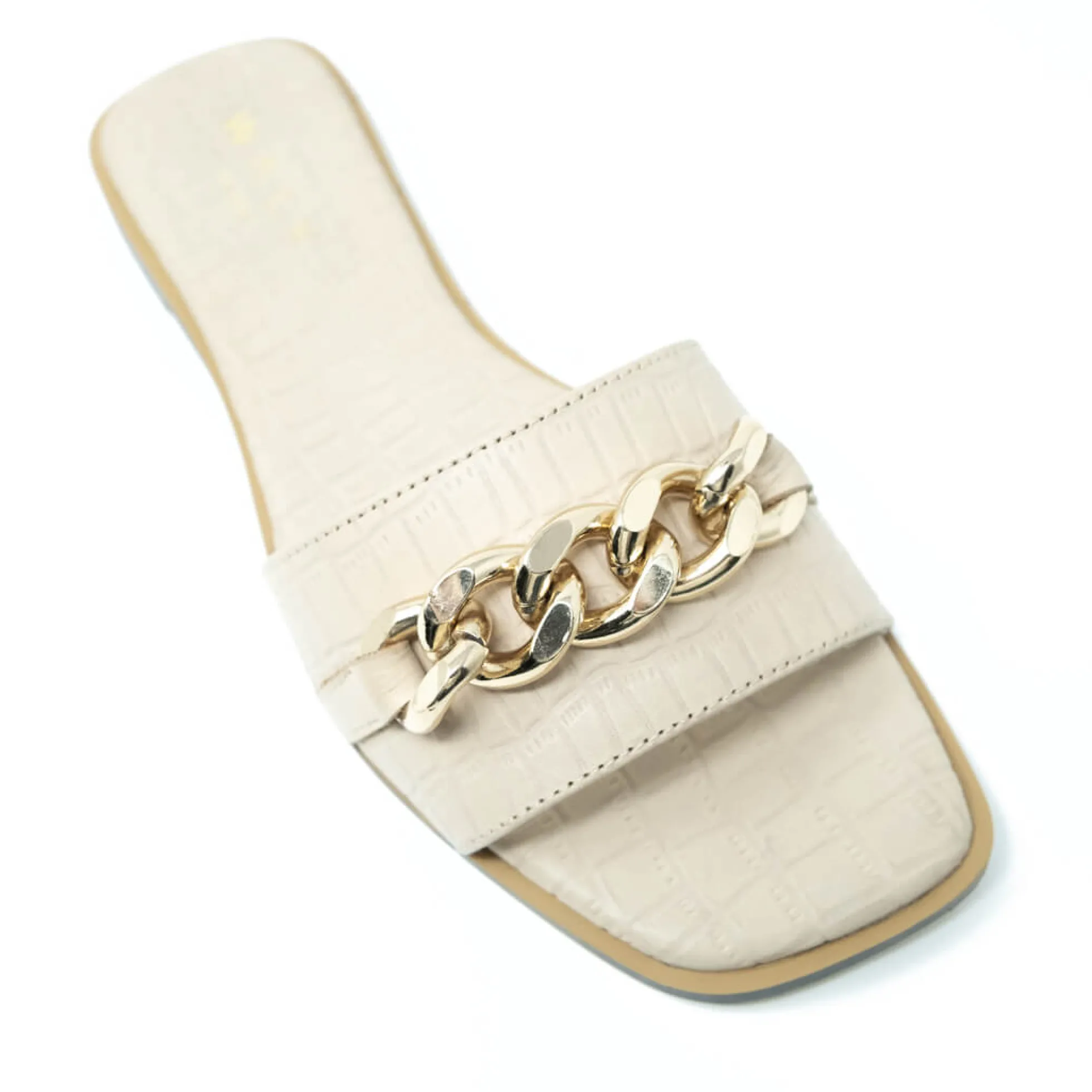 Walk London St Tropez Chain Sandal Latte Cheap