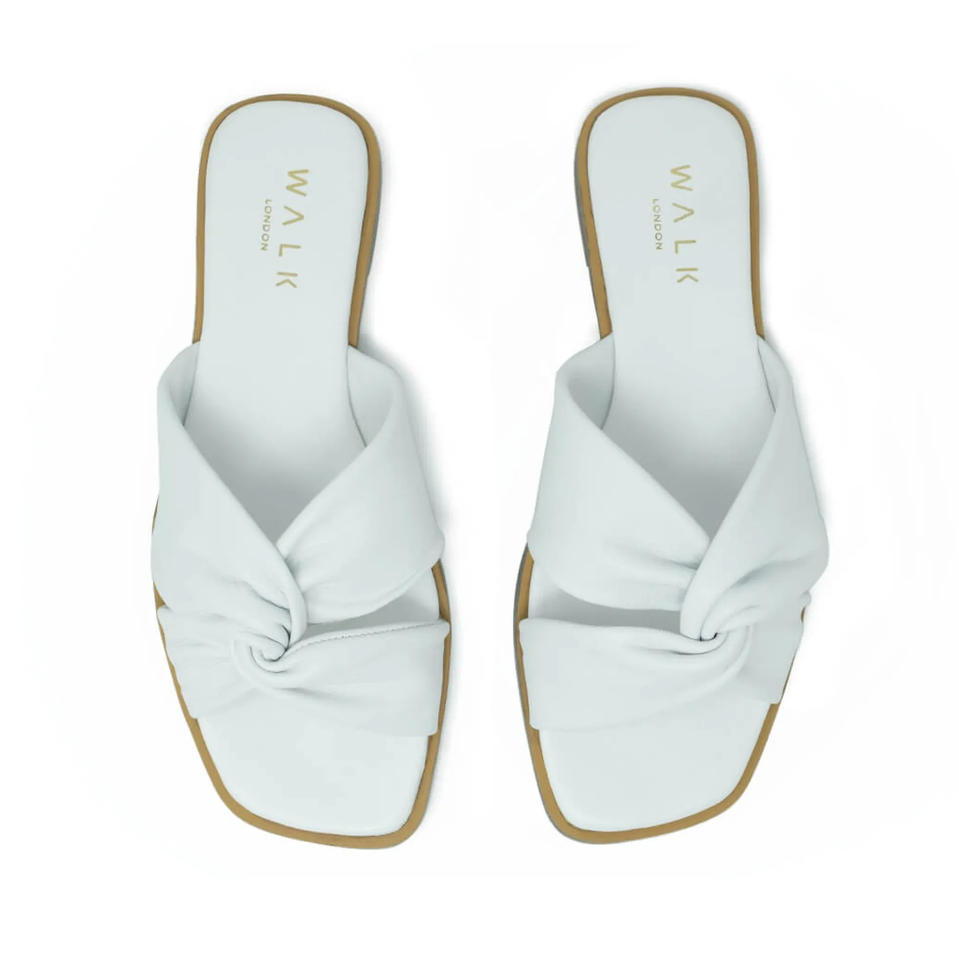 Walk London St Tropez Knot Sandal White Discount