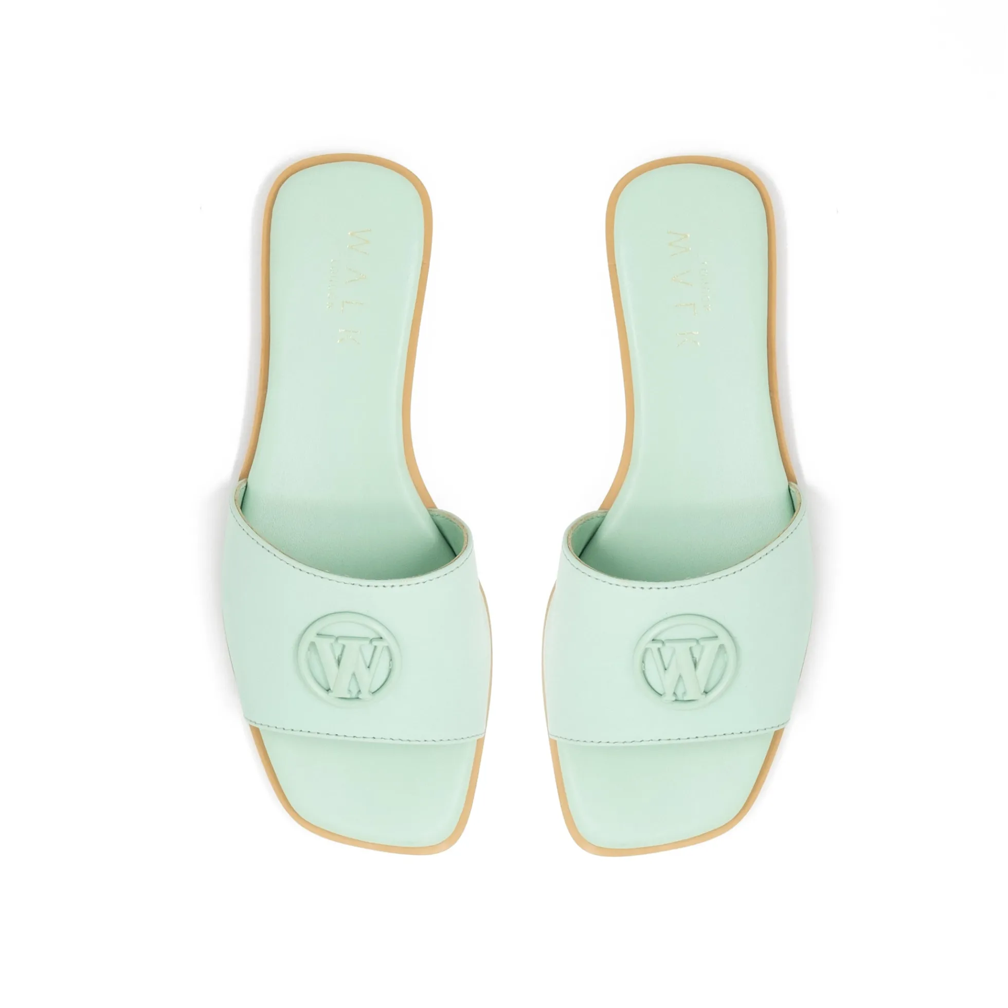 Walk London St Tropez Mono Trim Sandal Mint Fashion