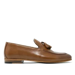 Walk London Terry Tassel Loafer Tan Leather Cheap
