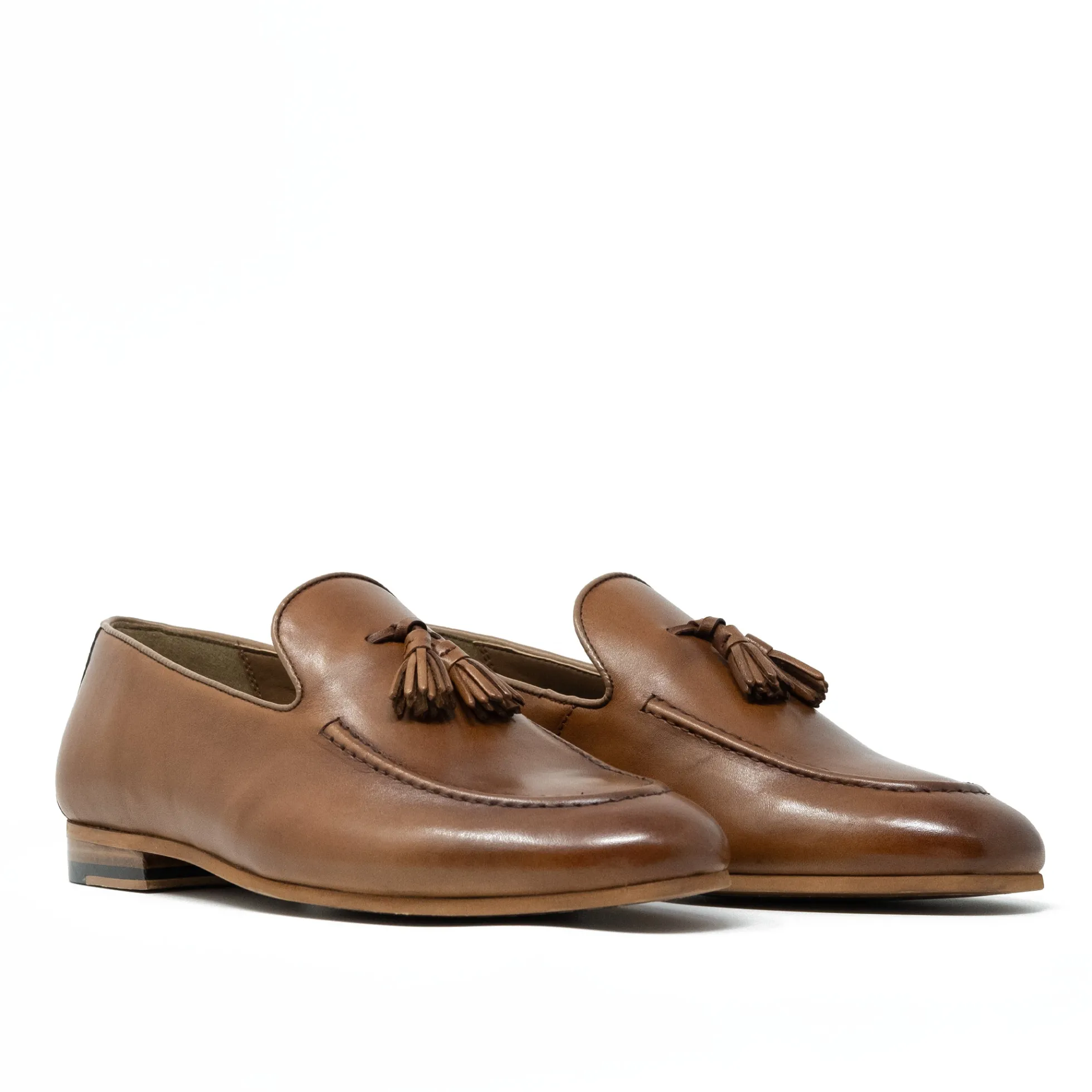 Walk London Terry Tassel Loafer Tan Leather Cheap