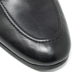 Walk London Terry Tassel Loafer Black Leather Best