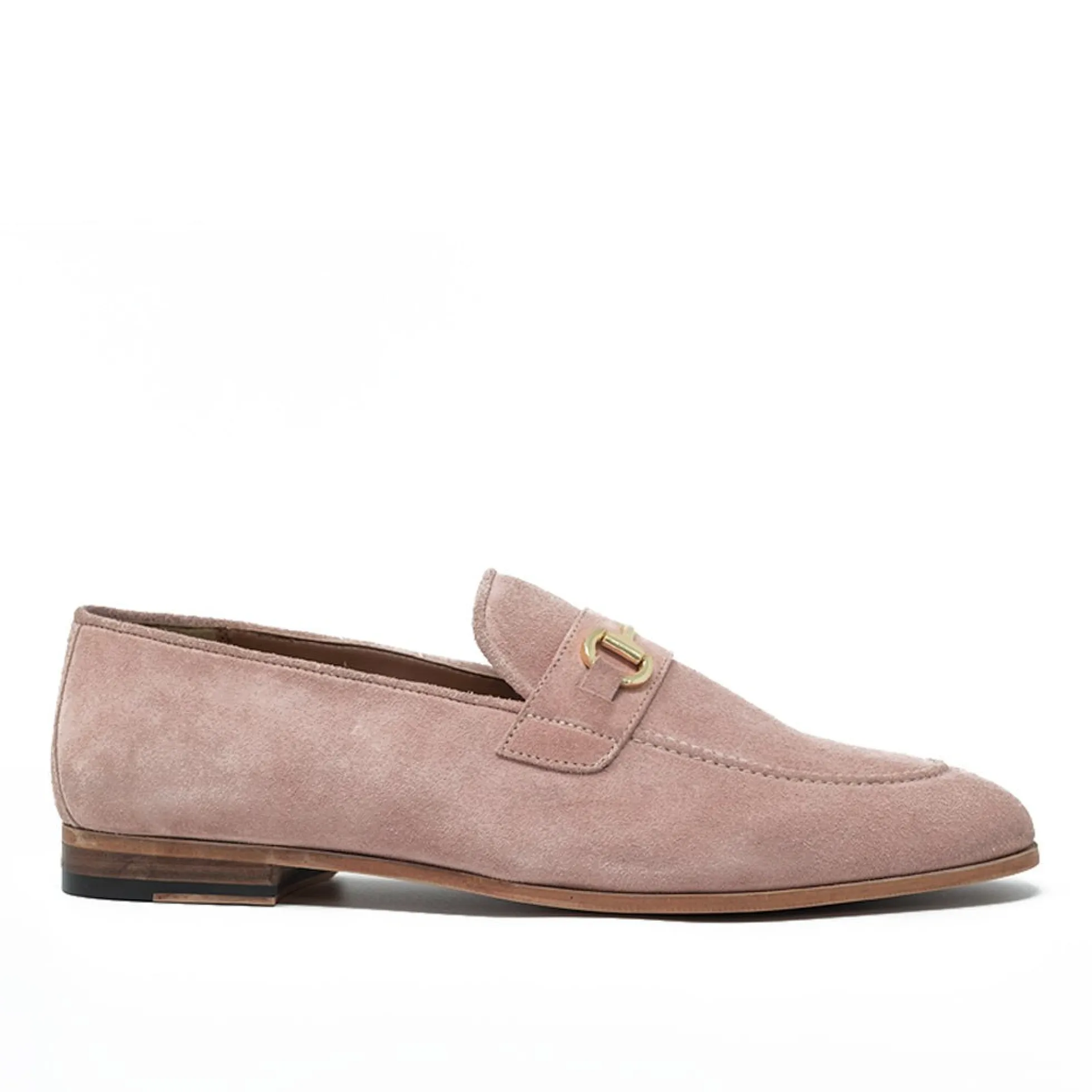 Walk London Terry Trim Loafer Pink Suede Outlet