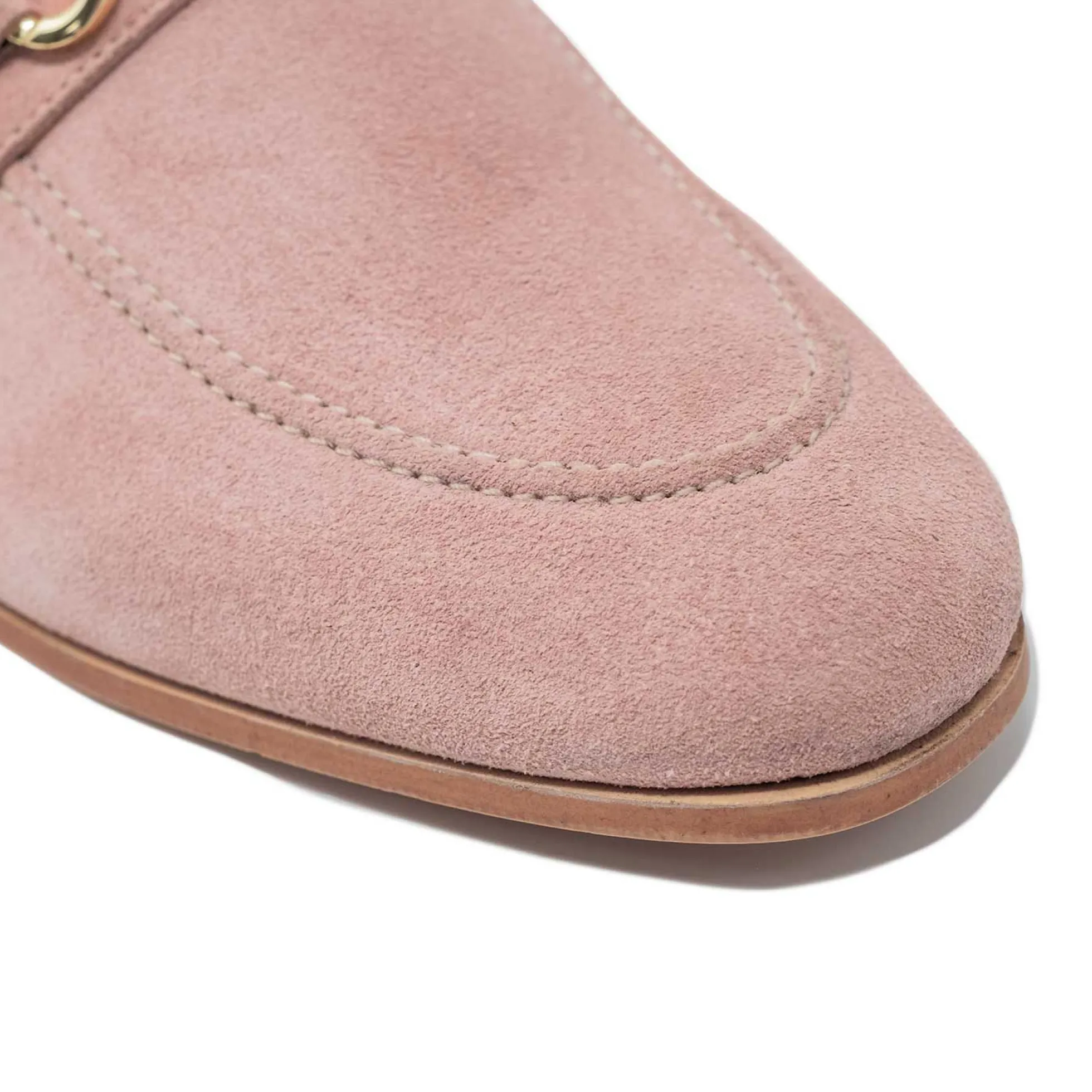 Walk London Terry Trim Loafer Pink Suede Outlet