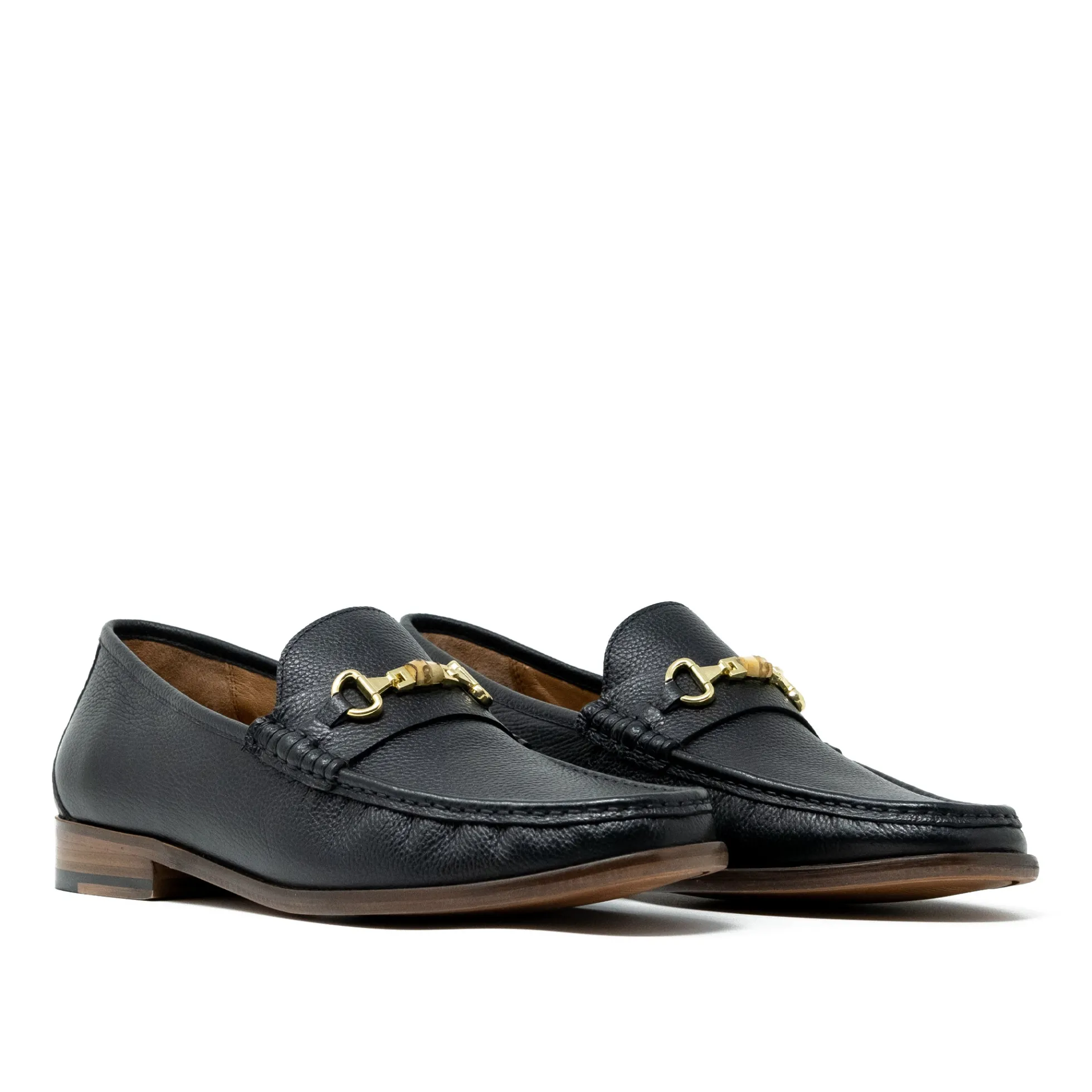 Walk London Tino Bone Loafer Black Leather Sale