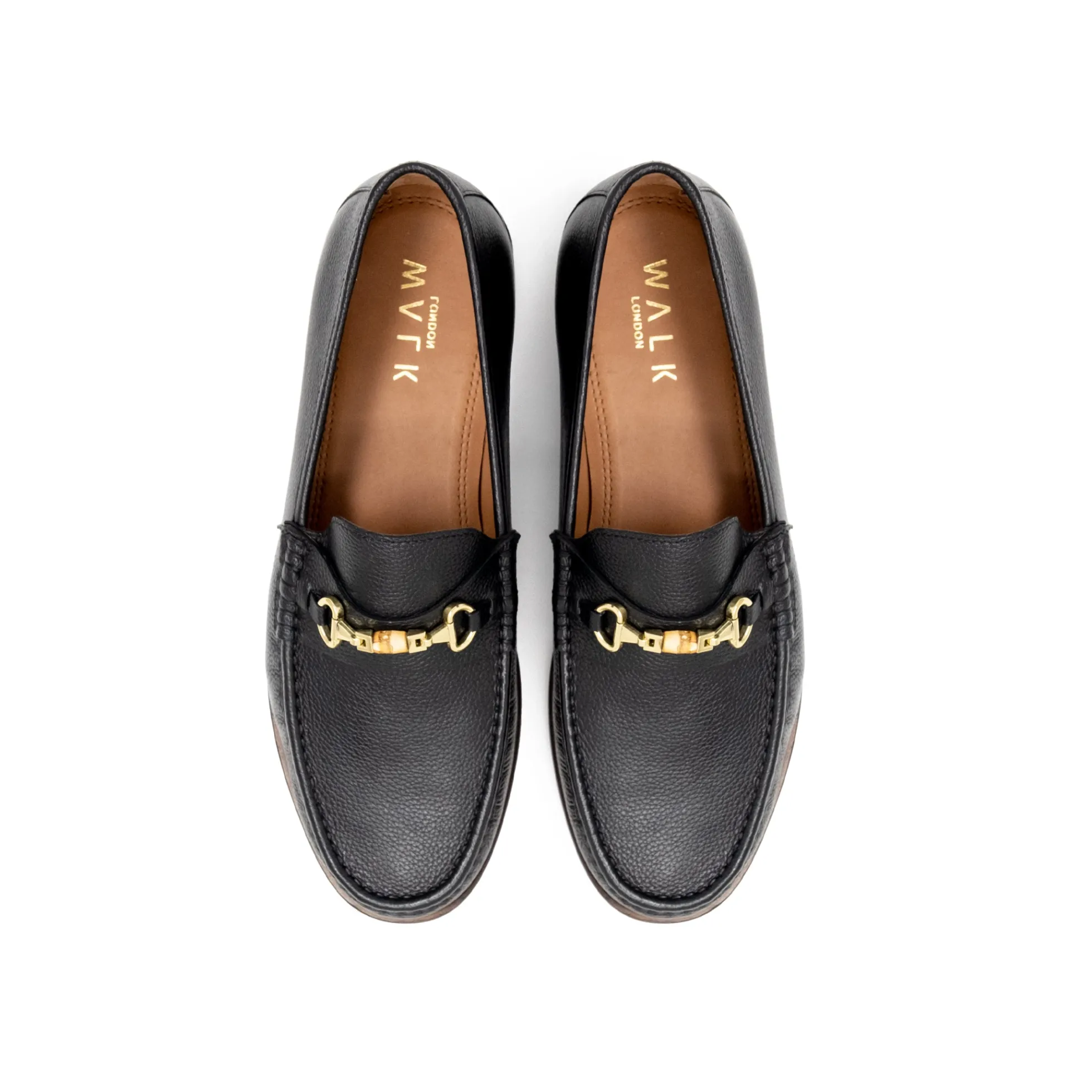Walk London Tino Bone Loafer Black Leather Sale